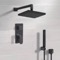 Matte Black Shower System With 8